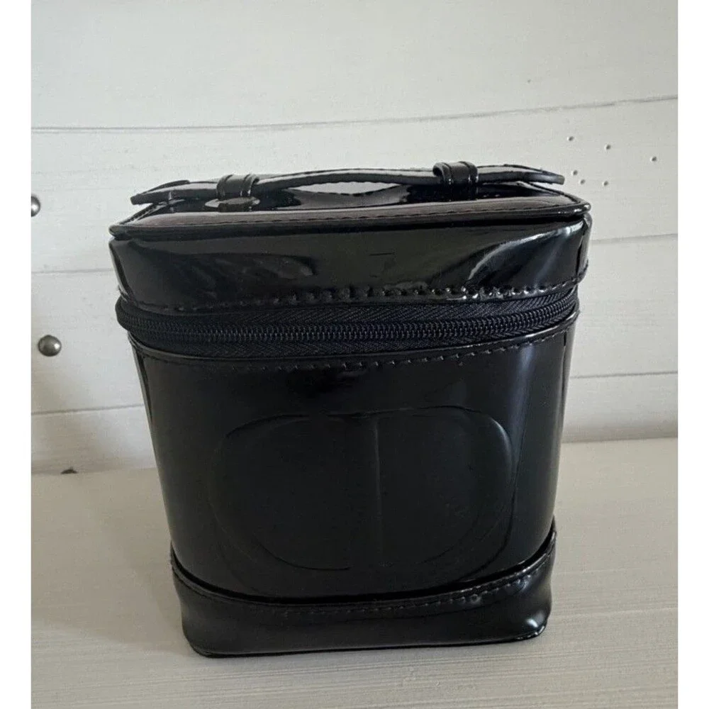 Dior CD Black Trouser Pouch Bag Cosmetic Case Patent NIB